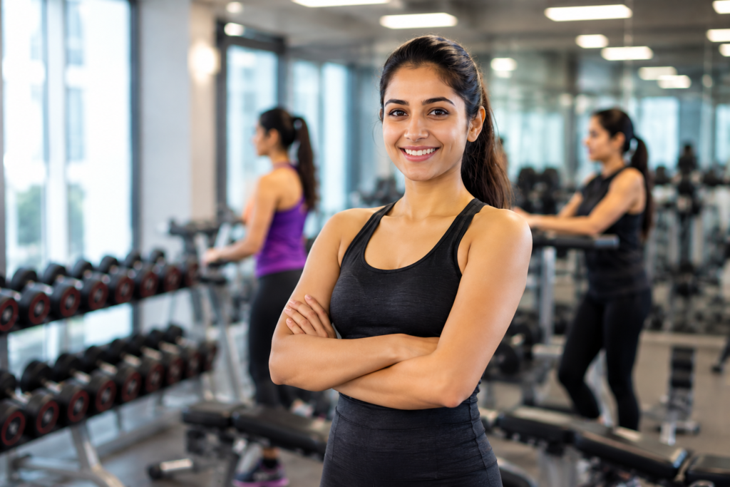 Top ladies gym in Thane featuring women working out in a modern fitness centre