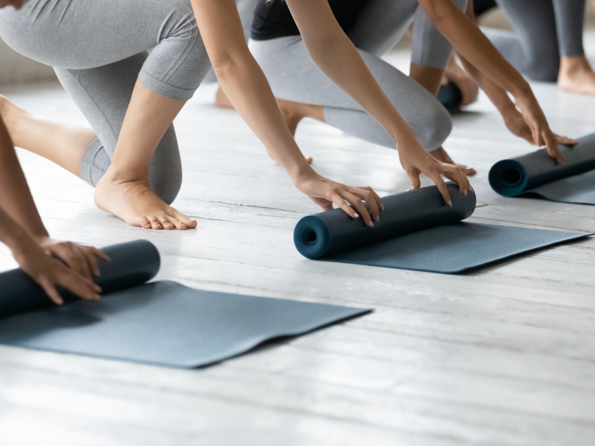 Group yoga class session in progress at Meera's Fitness Centre, Thane West